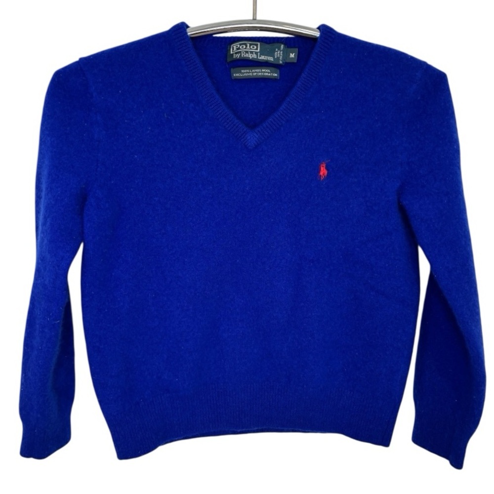 Polo by Ralph Lauren Royal Blue Kids Sweater 100% wool